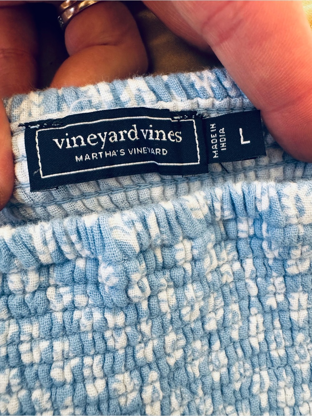 Vineyard Vines Martha’s Vineyard Smocked Waist Cotton Tiered Skirt - Picture 6 of 8